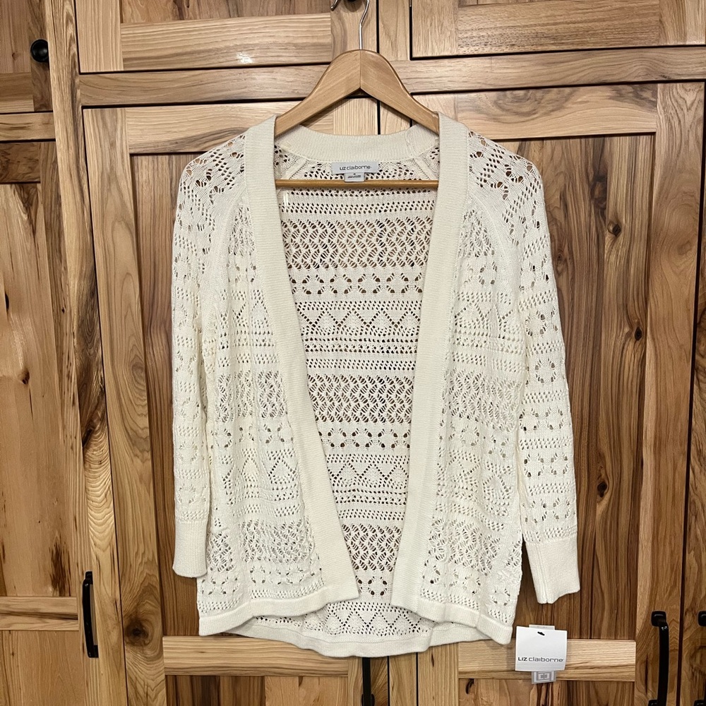 NWT Liz Claiborne knit cardigan size small